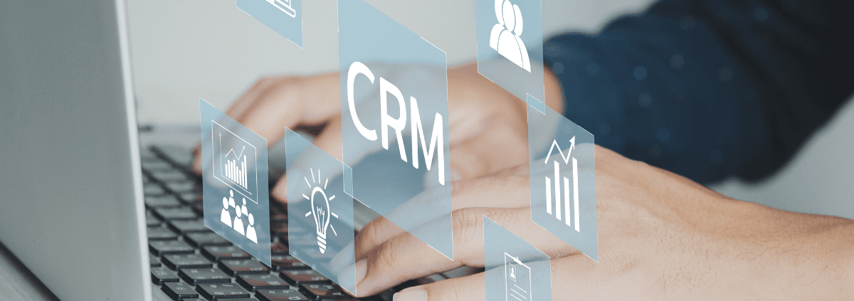 CRM computer typing
