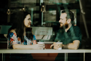 Two People Meeting for Coffee