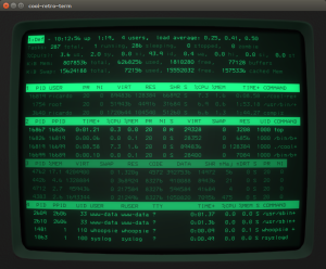 Retro Computer Screen in Black and Green