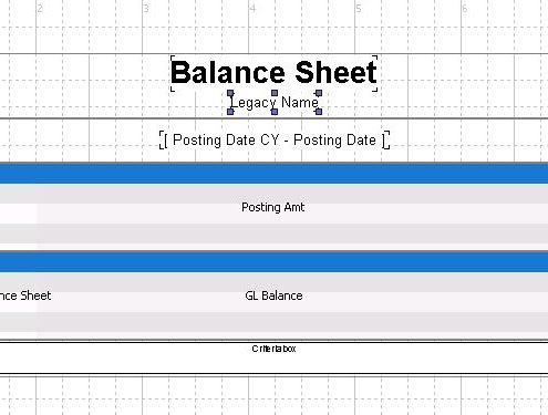 Balance Sheet Report Example with posting date location