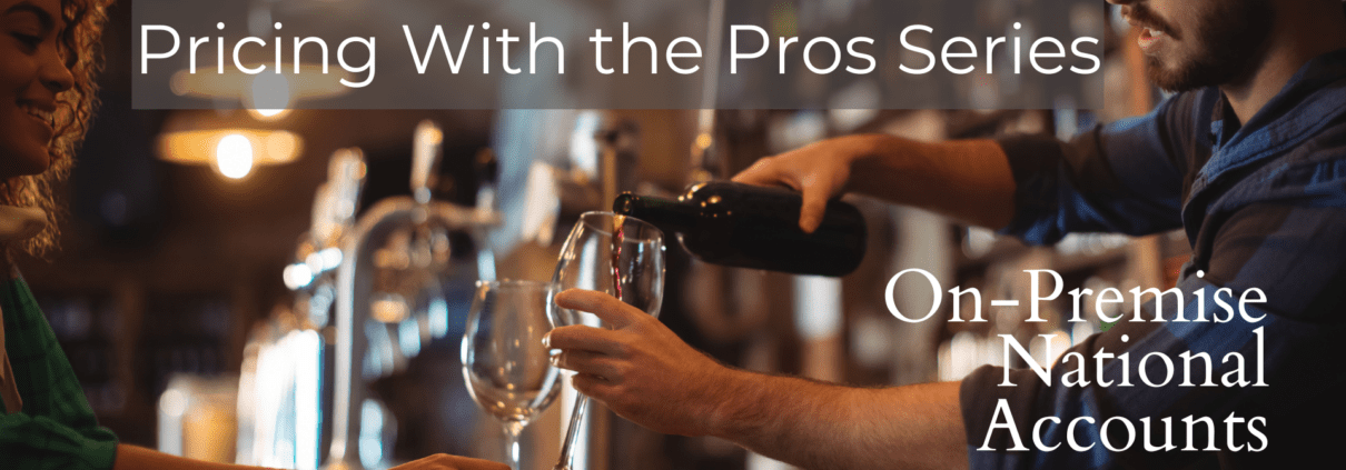 bar tender pouring wine at bar glass on-premise